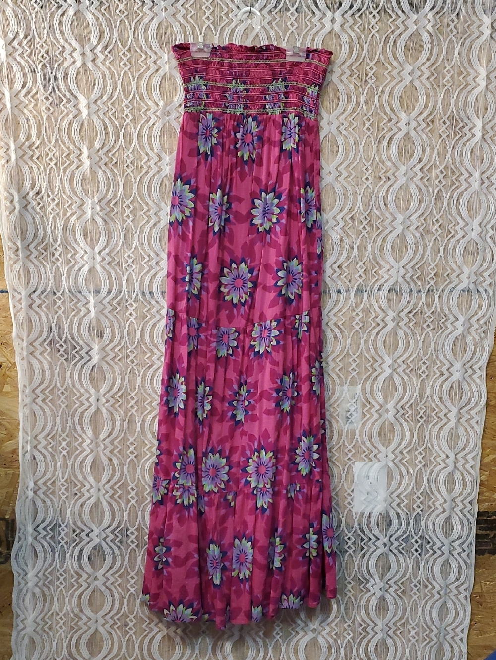 Old Navy Pink Smocked Bandeau Dress